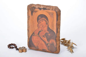 Fresco "Theotokos of Vladimir" - Christian Icons