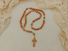 Wooden Rosary with Beads in Multiple Colors ( White, Beige, Light Brown, Brown, Orange, Burgundy) - Christian Icons