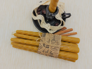 Pure Beeswax Twisted Taper Candles - Christian Icons