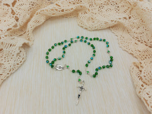 Rosary with Cross of Holy Pope John Paul II, Crystals - Christian Icons