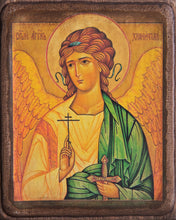 Handmade Icon  "Guardian Angel", Gift for Baptism - Christian Icons