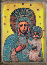 Handmade Icon Black Madonna "Our Lady of Goshiv" - Christian Icons