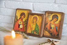Handmade Icon  "Guardian Angel" by Andrey Rublev, Gift for Baptism - Christian Icons