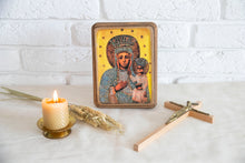 Handmade Icon Black Madonna "Our Lady of Goshiv" - Christian Icons